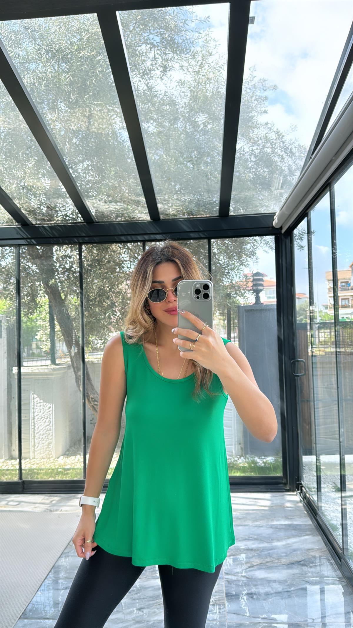 Yeşil Kalın Askı Salaş Atlet