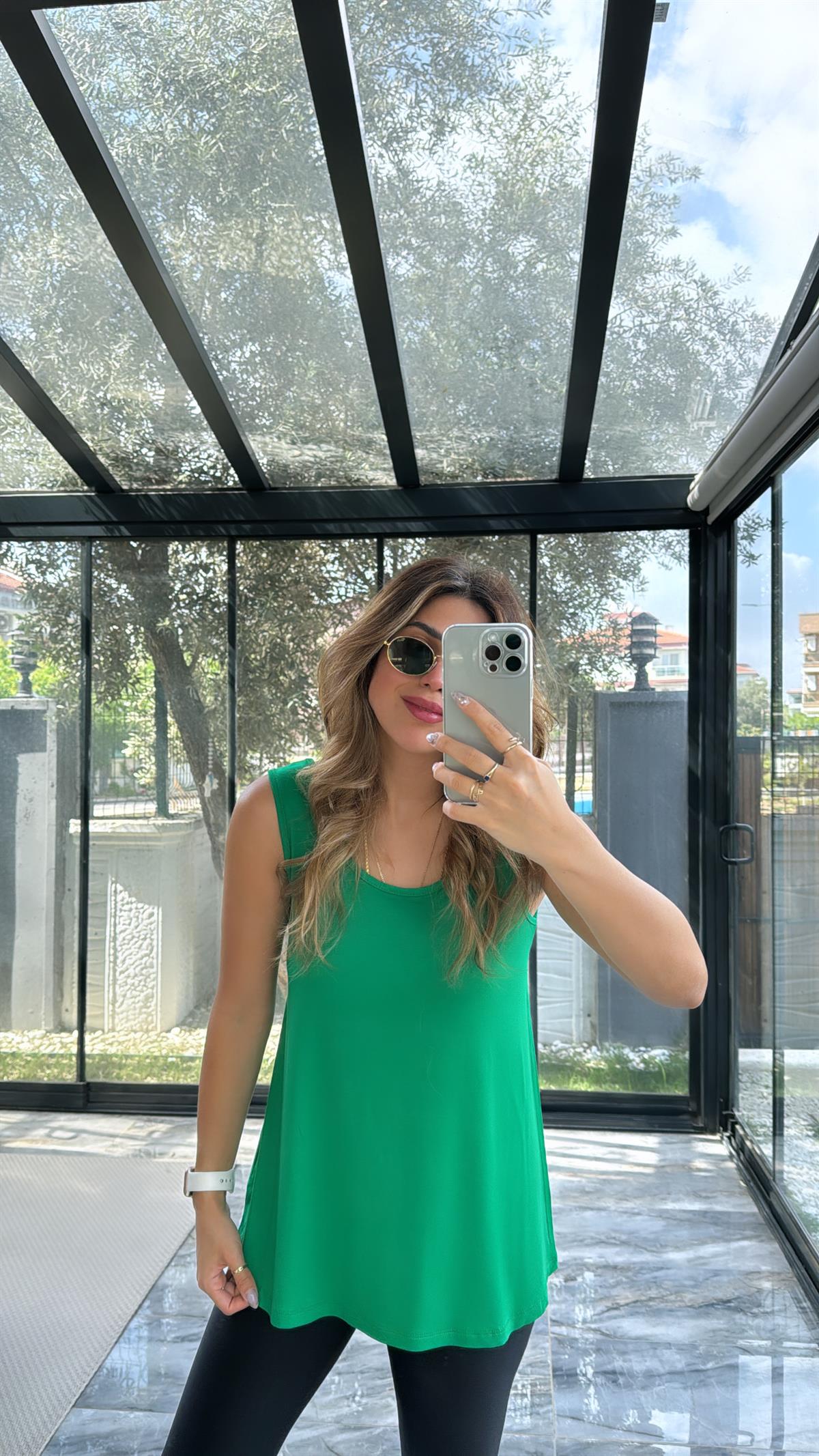 Yeşil Kalın Askı Salaş Atlet