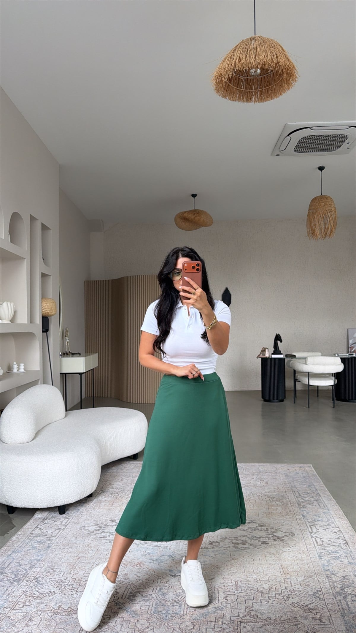 Yeşil Kaşkorse Etek
