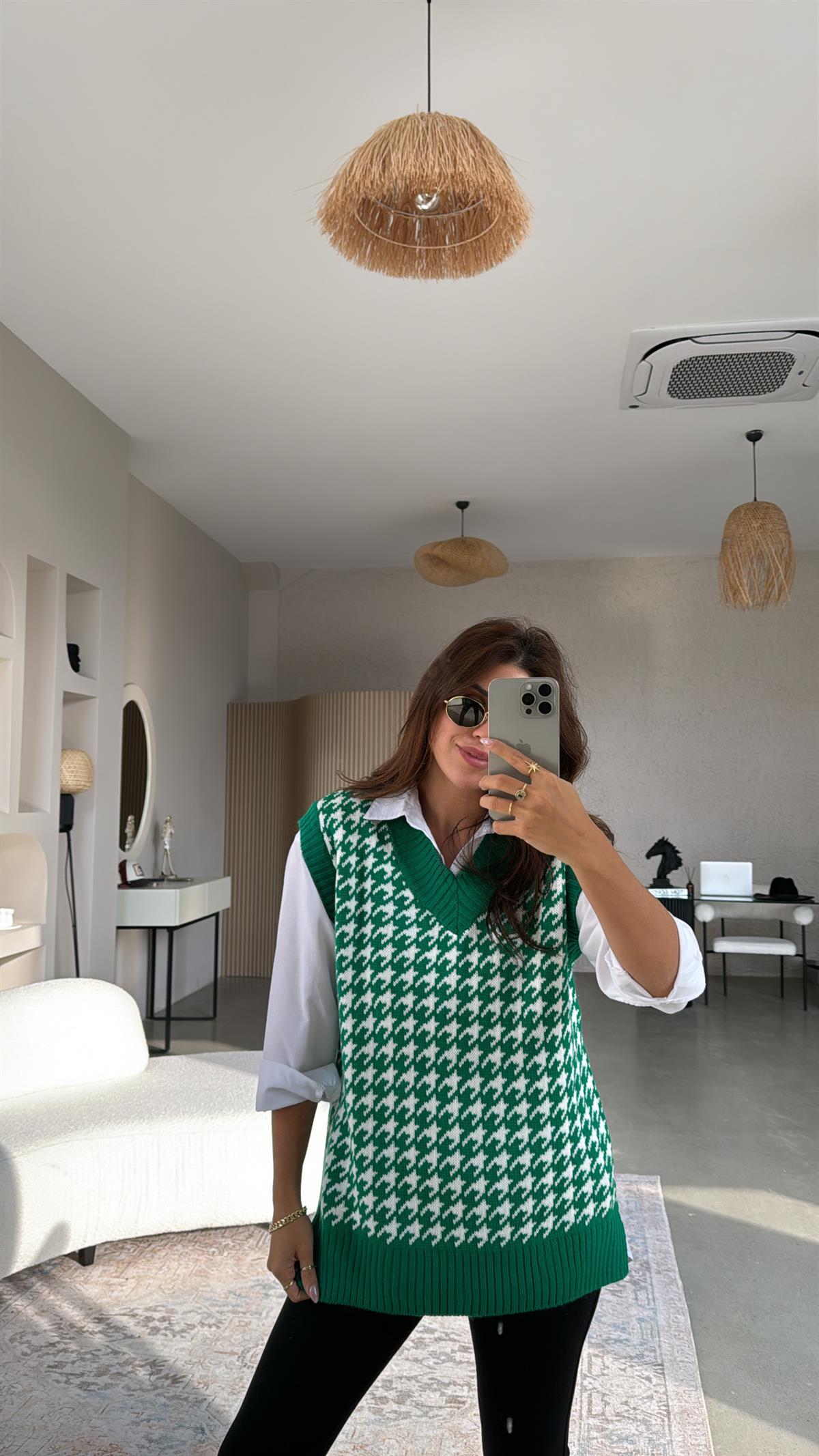 Yeşil Kazayağı Süveter