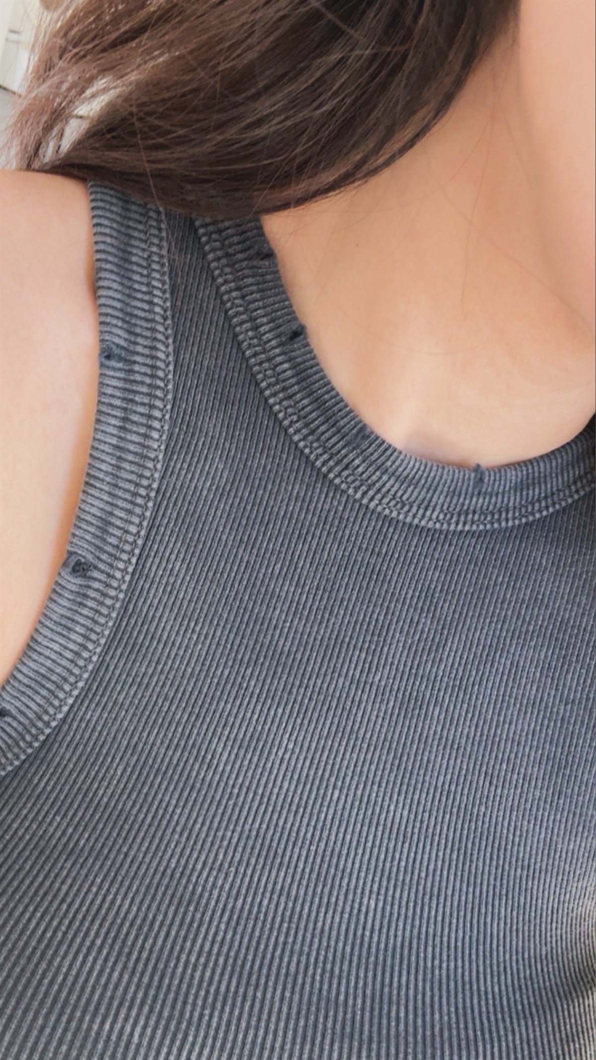 Yıpratmalı Yıkamalı Fitilli Pamuk Atlet