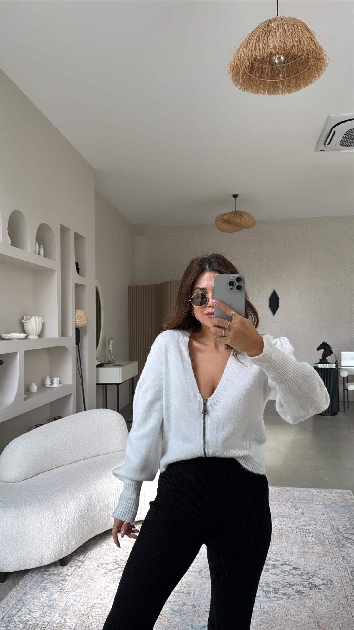 Yumoş Twst Fermuarlı Hırka