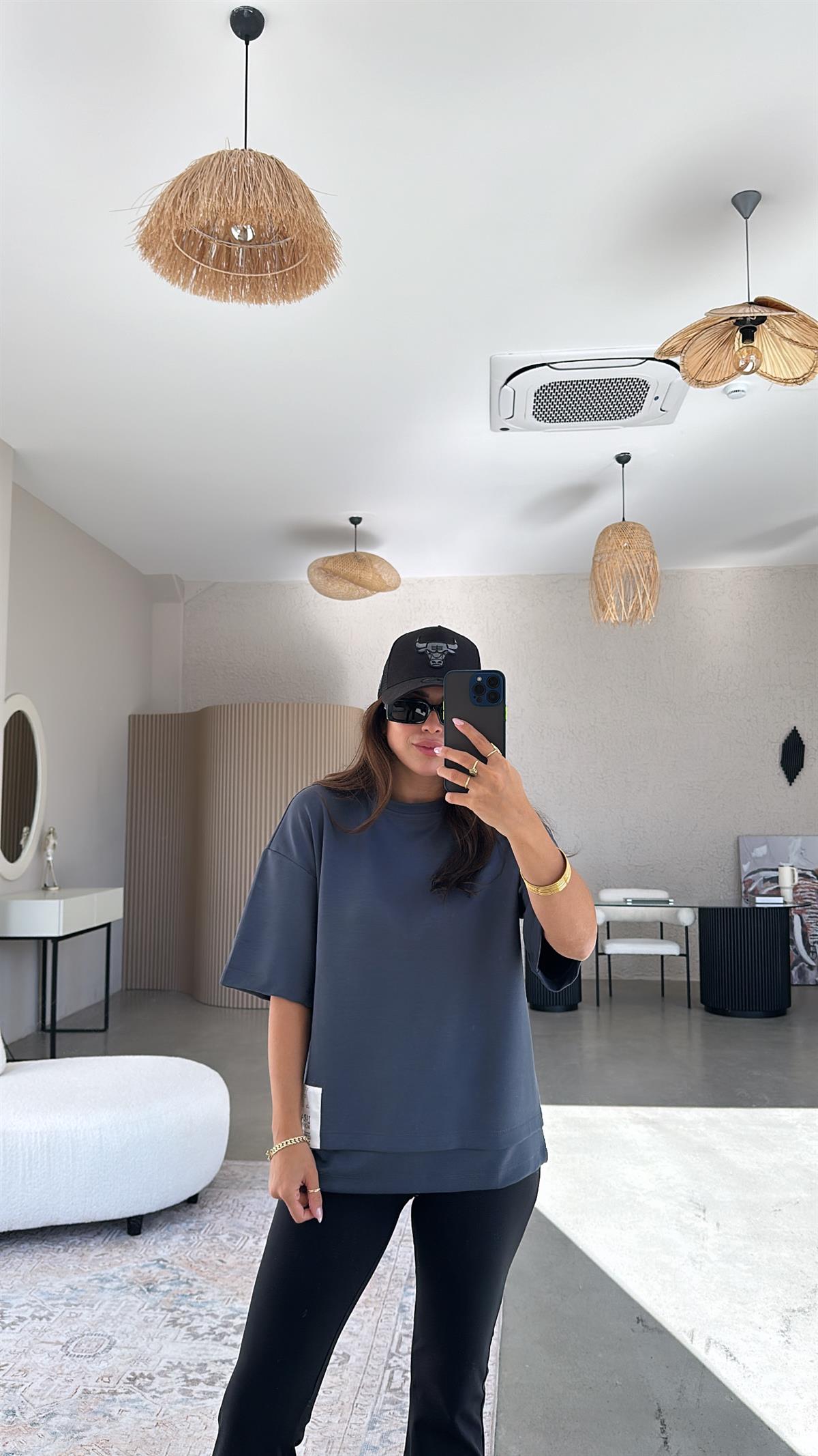 ZR Antrasit Kısa Kol Sweatshirt