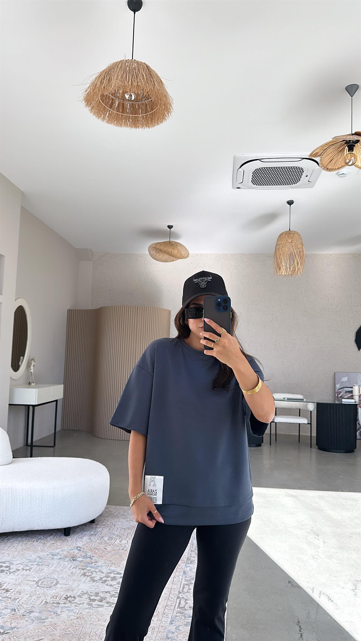 ZR Antrasit Kısa Kol Sweatshirt