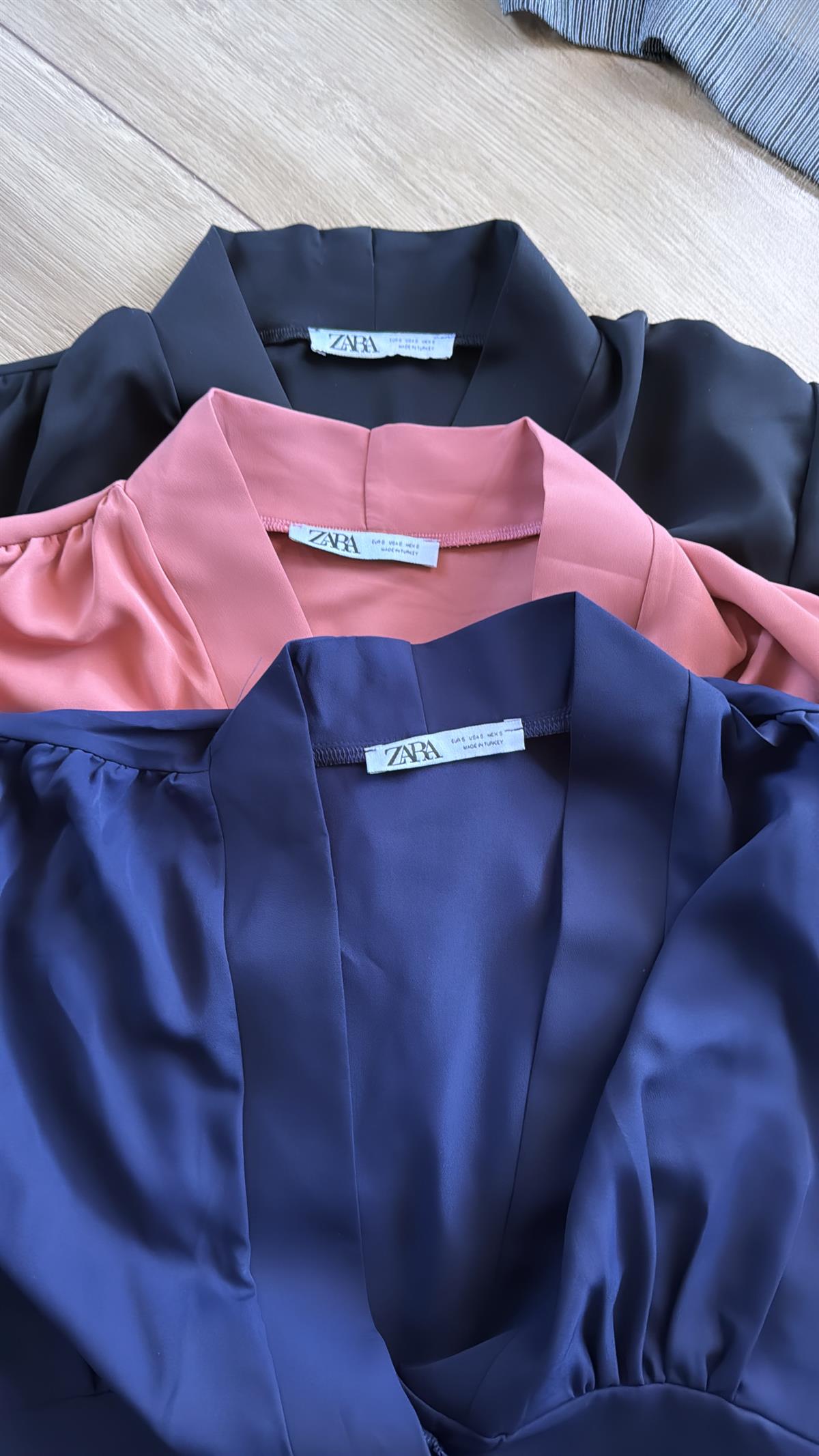 ZR Lacivert Balon Kollu Bluz