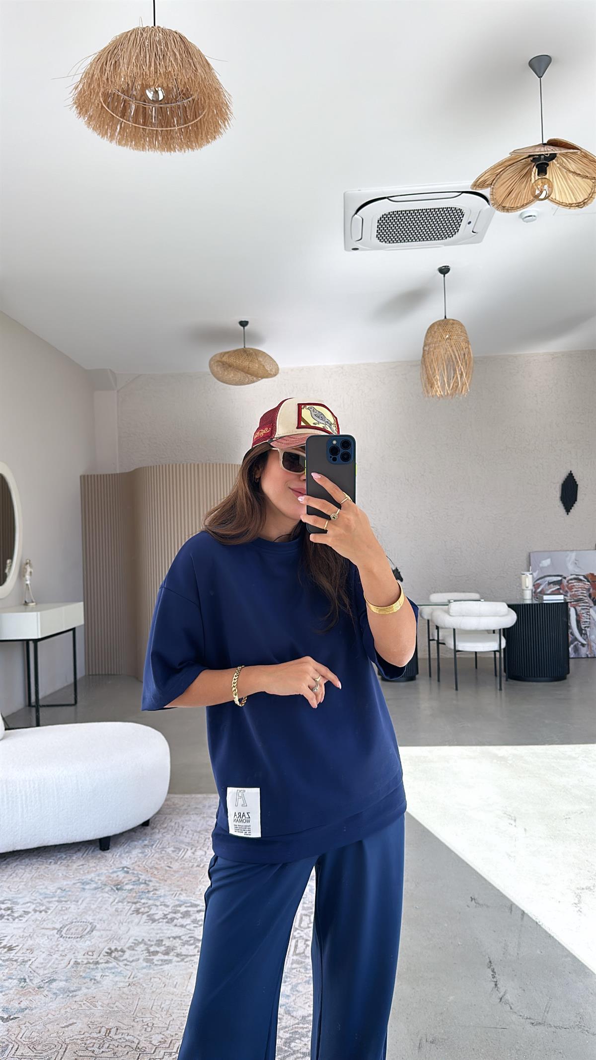 ZR Lacivert Kısa Kol Sweatshirt