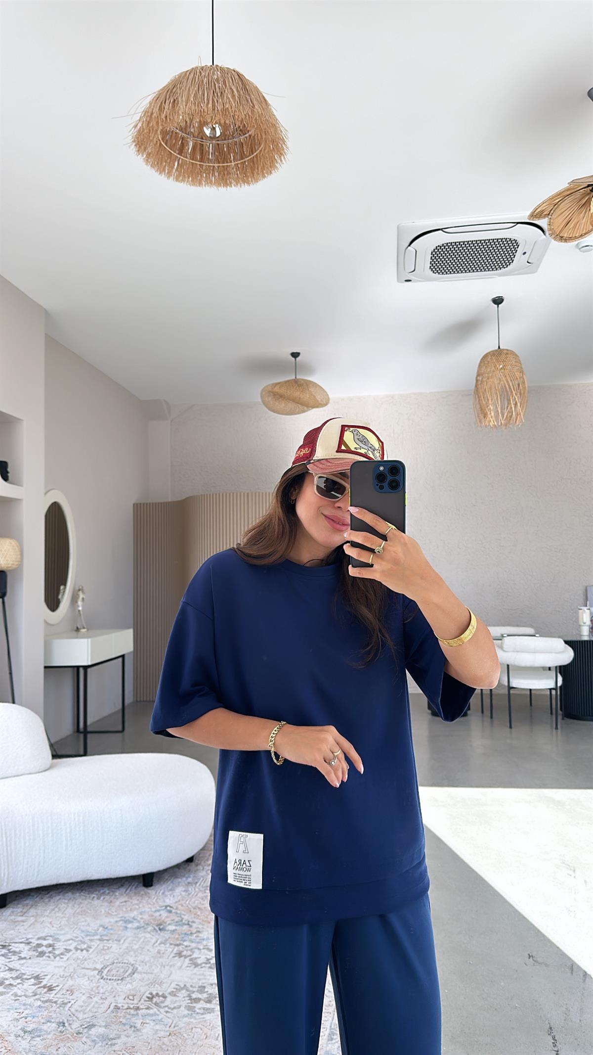 ZR Lacivert Kısa Kol Sweatshirt