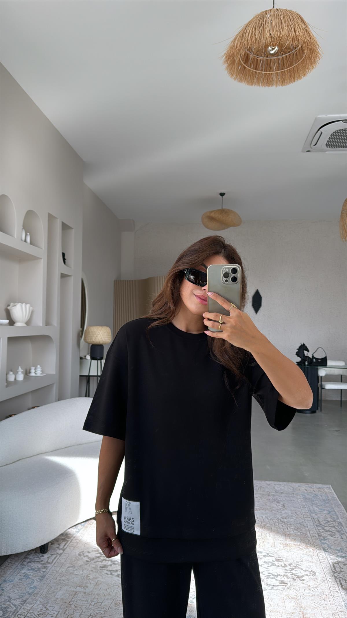 ZR Siyah Kısa Kol Sweatshirt