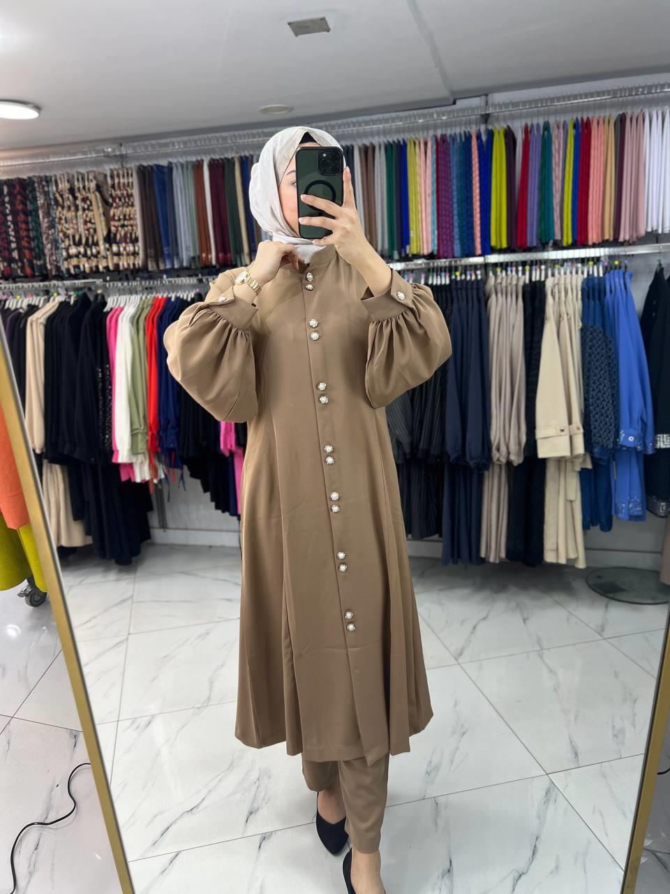 10344 Sevanna Uzun pantalonlu takım VİZON