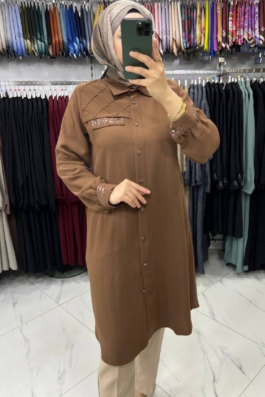1203 Hennur Tunik KAHVE