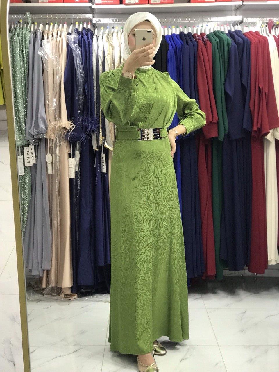 3462 Klass Elbise Yeşil