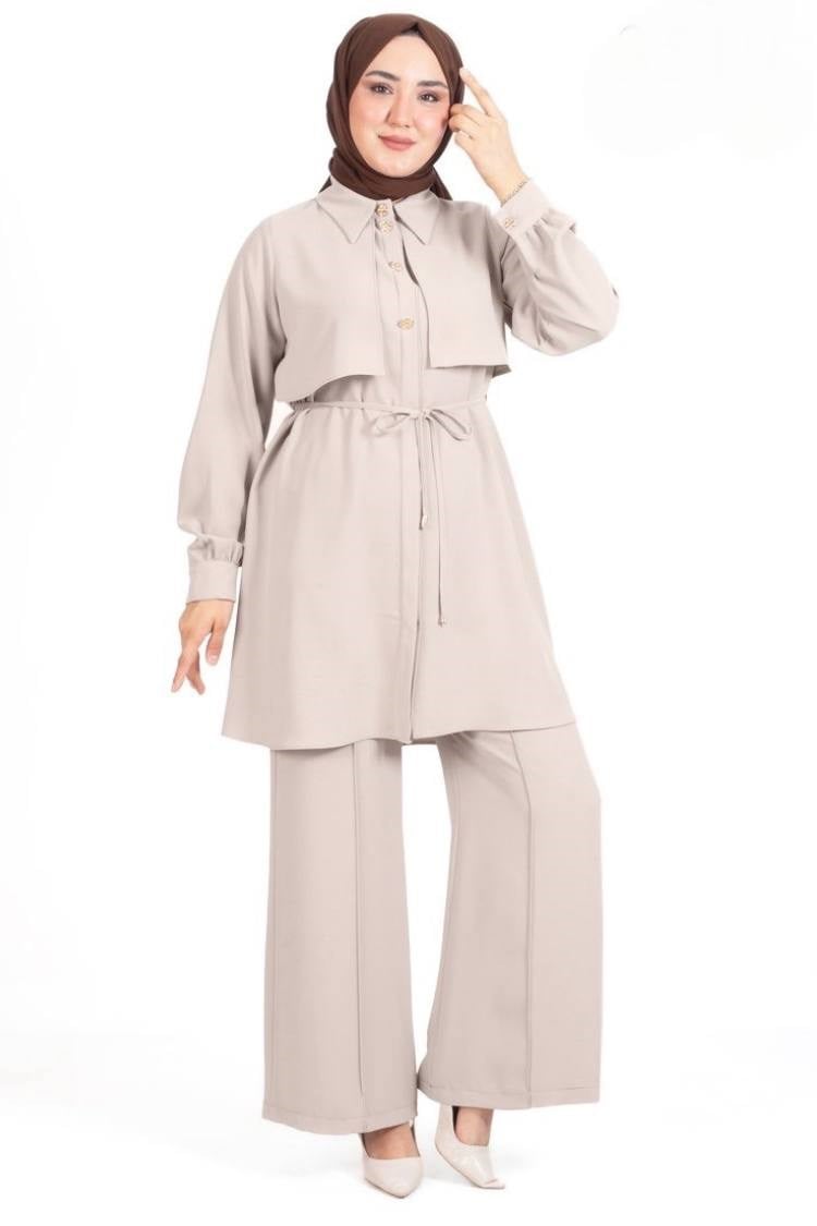 3519 Tripen New Polo Pan. Takım BEJ