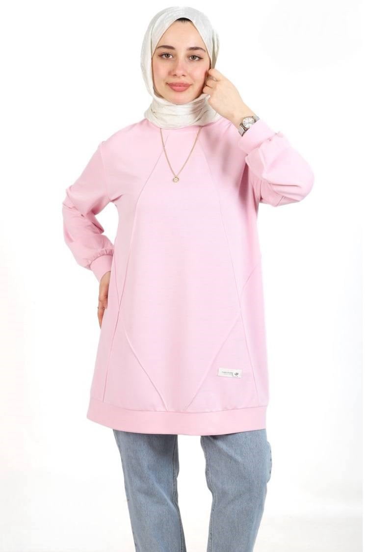 3615 Tripen İnce Oysho Tunik PEMBE