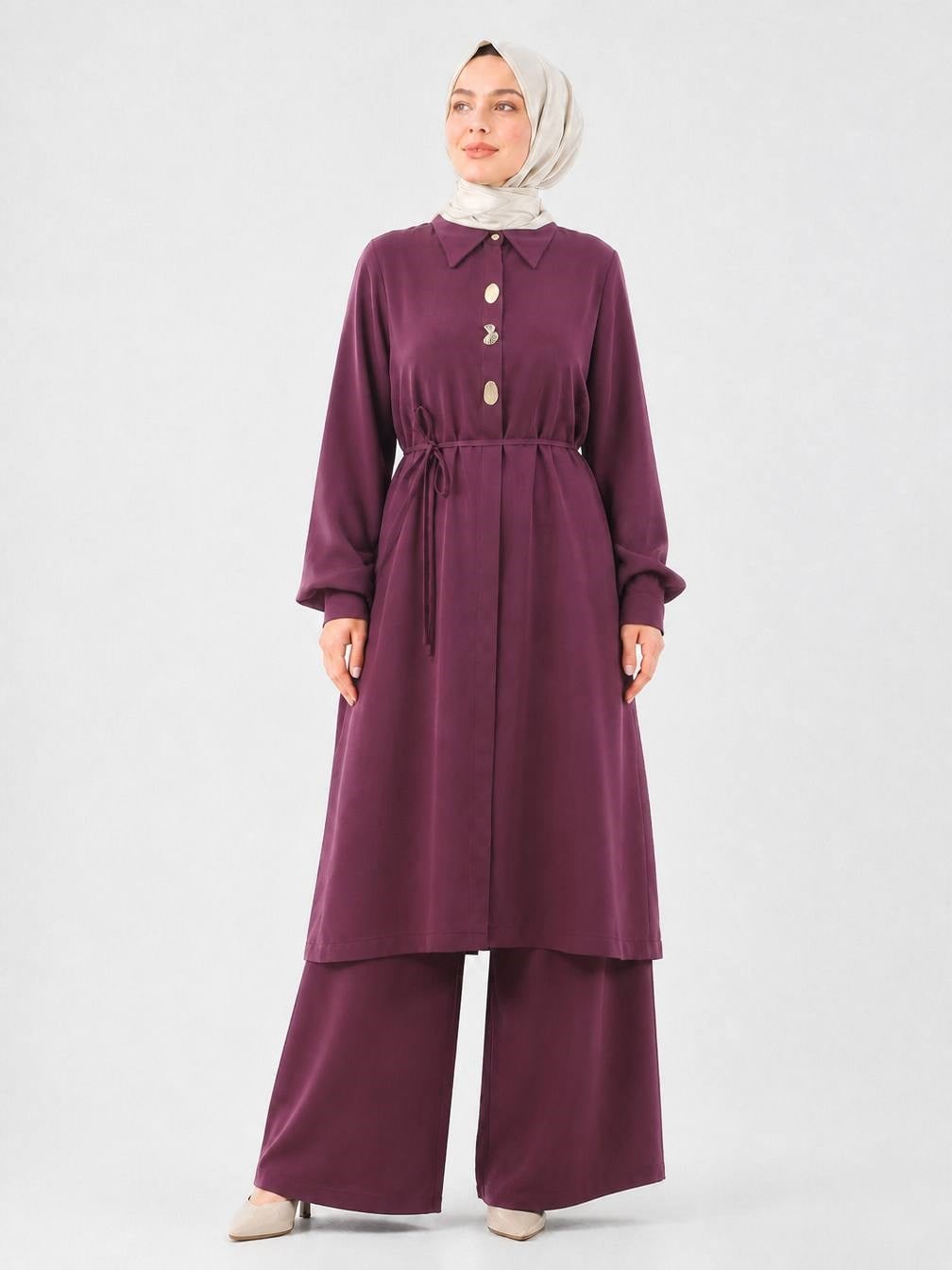 3792 Tripen Pike Pantalonlu Takım MÜRDÜM