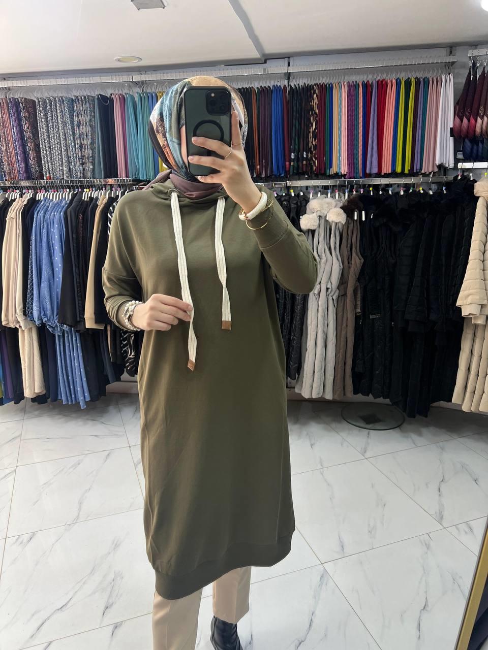 52018 Allday Uzun Sweat HAKİ