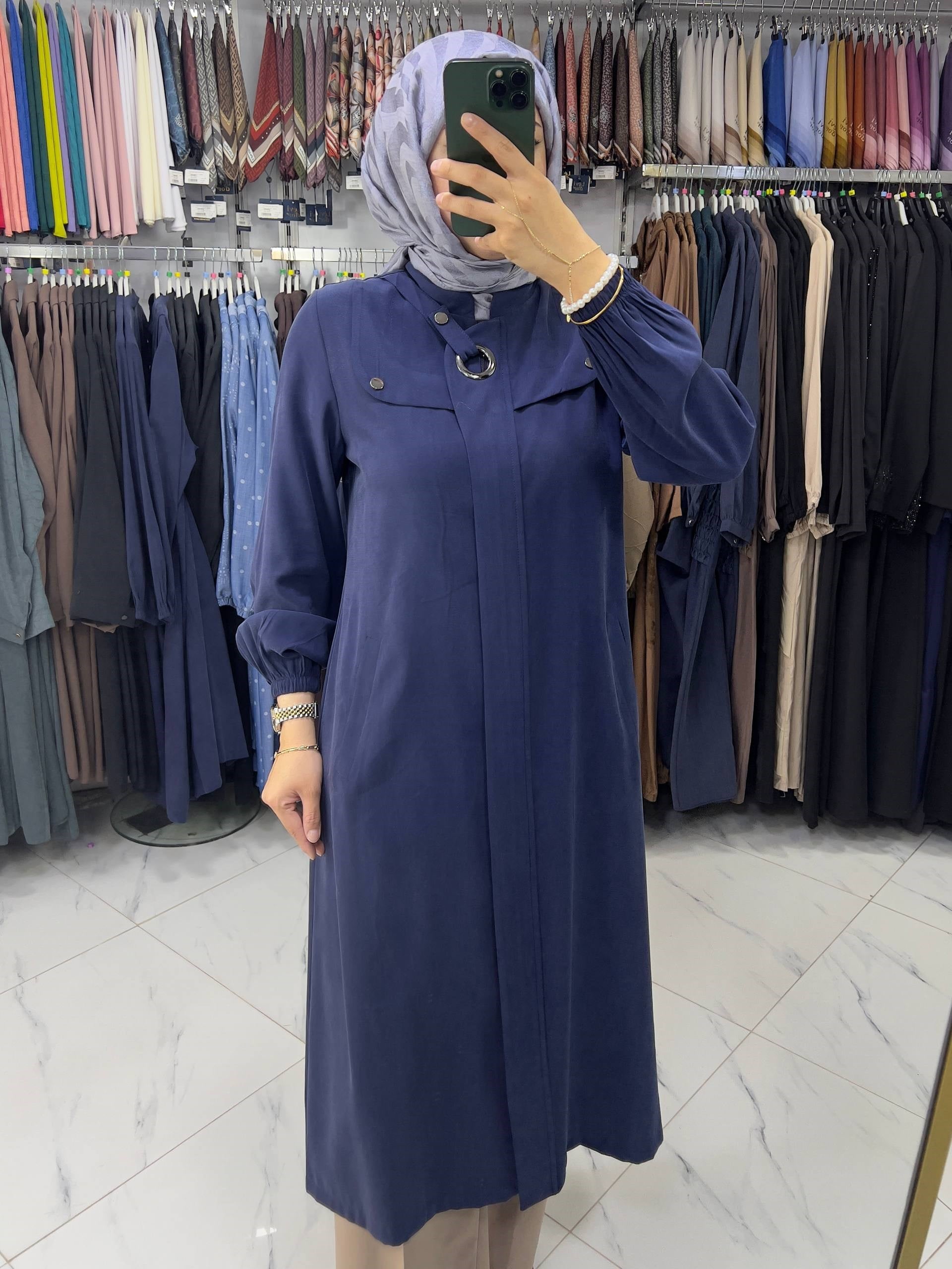 6140 Qeten Zımbalı Giy ÇIk LACİVERT