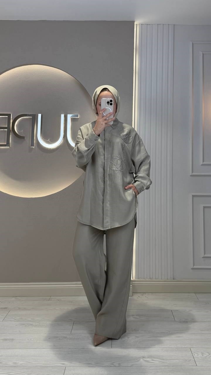 8616 Jupe Pantolonlu Takım HAKİ