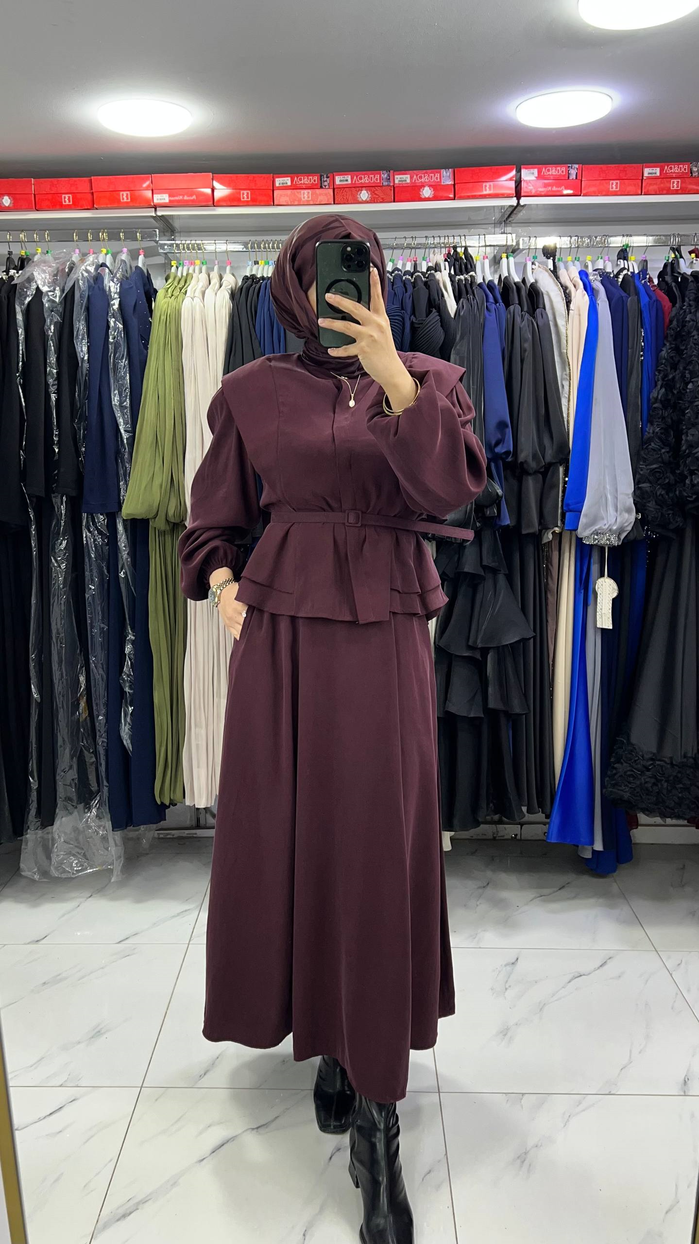 1128 Moila Tencel Cupra Takım BORDO