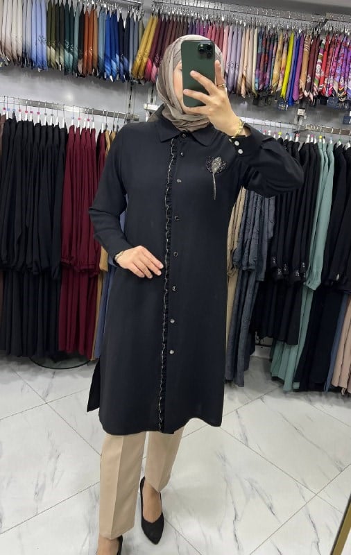 1205 Hennur Tunik SİYAH