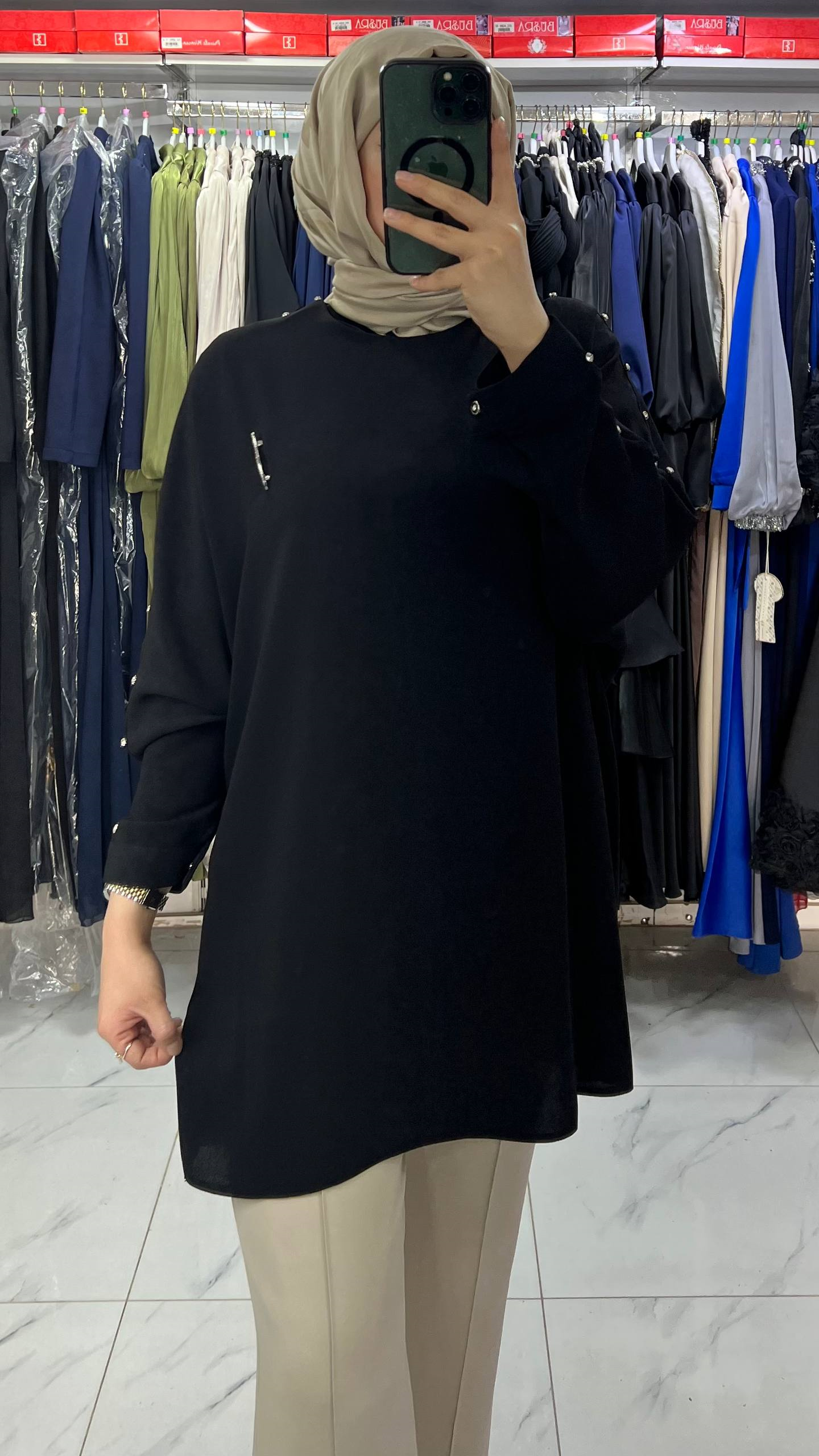 26009 Free Mood Tunik SİYAH