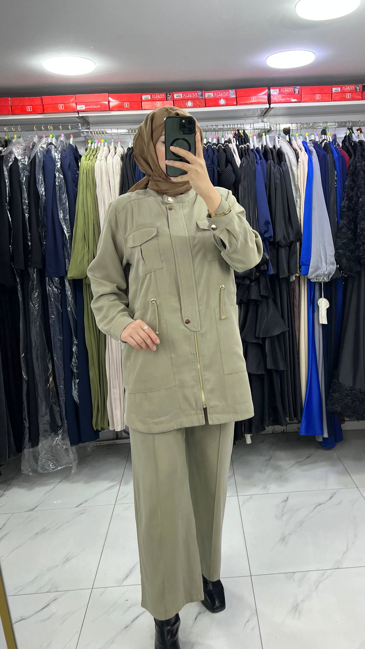 2895 Esvet Tencel Pantalonlu Takım ÇAĞLA