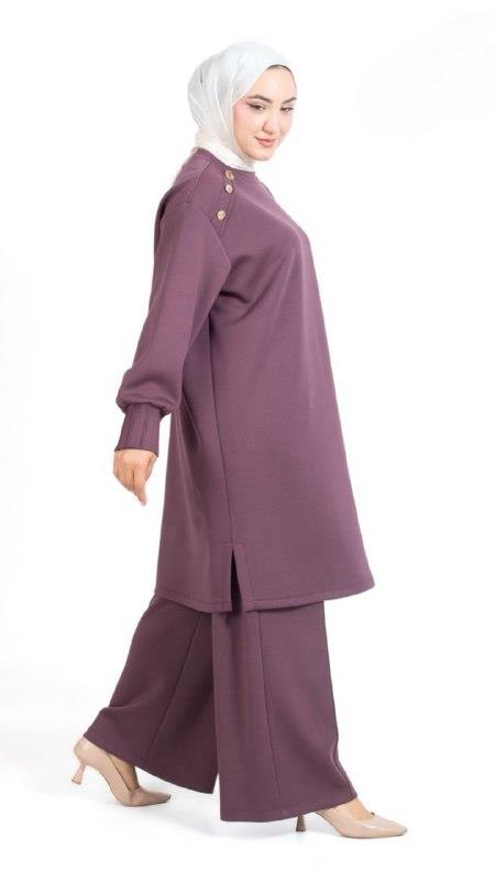 3359 Tripen Oysho Pantalonlu Takım MÜRDÜM