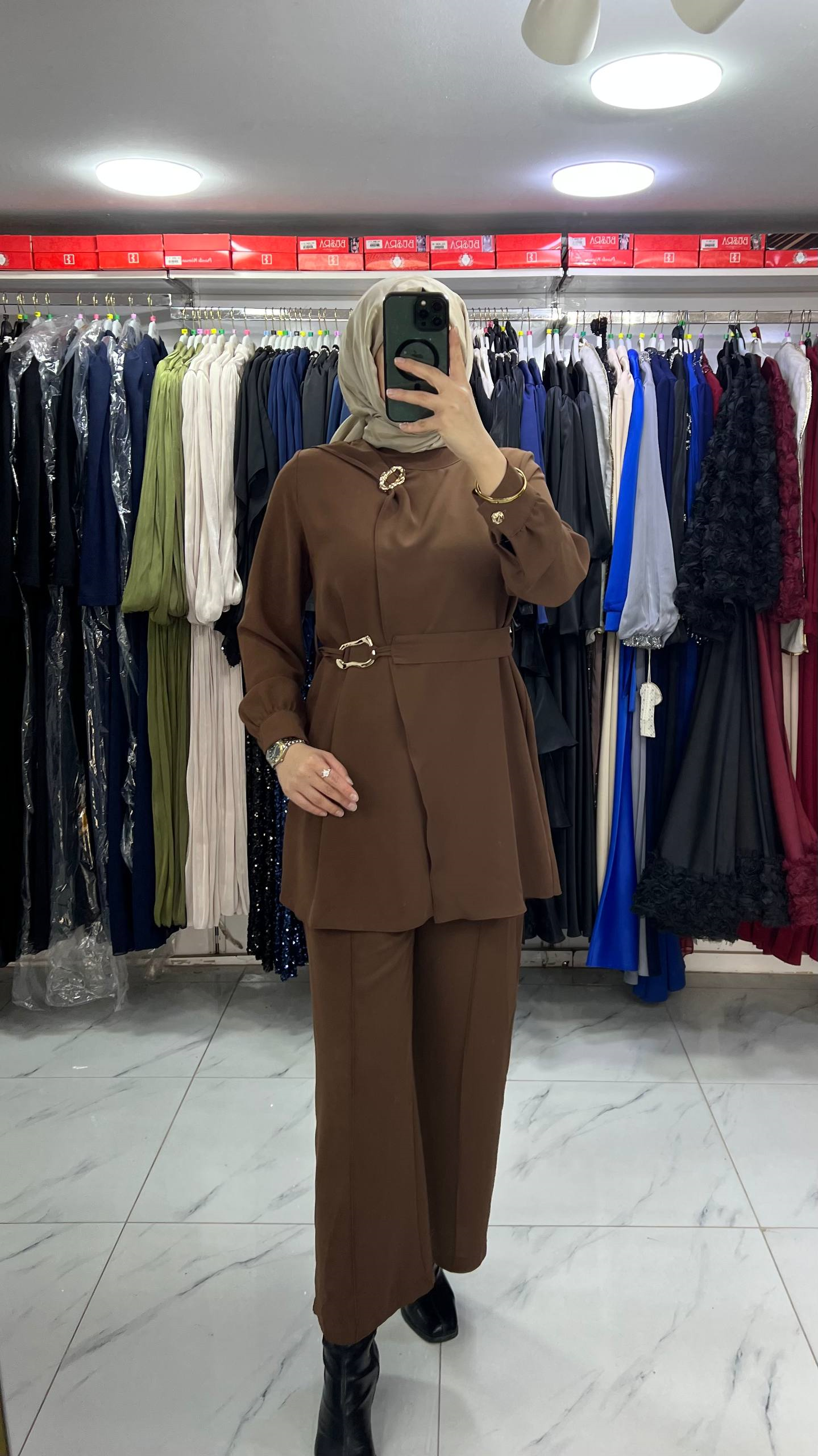 3459 Tripen New Polo pant. Takım KAHVE