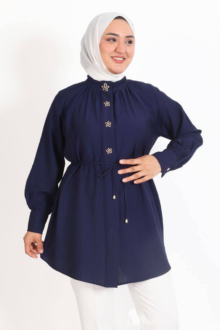 3629 Tripen ÇilekTunik LACİVERT