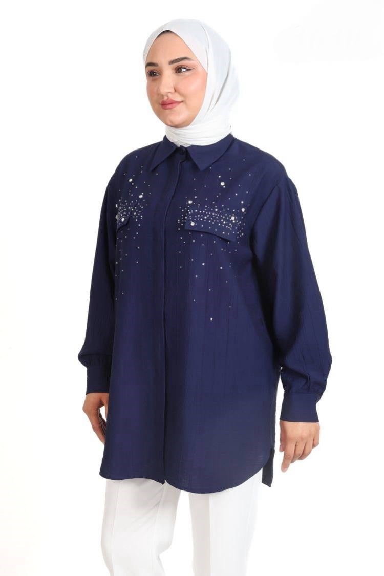 3630 Tripen ÇilekTunik LACİVERT