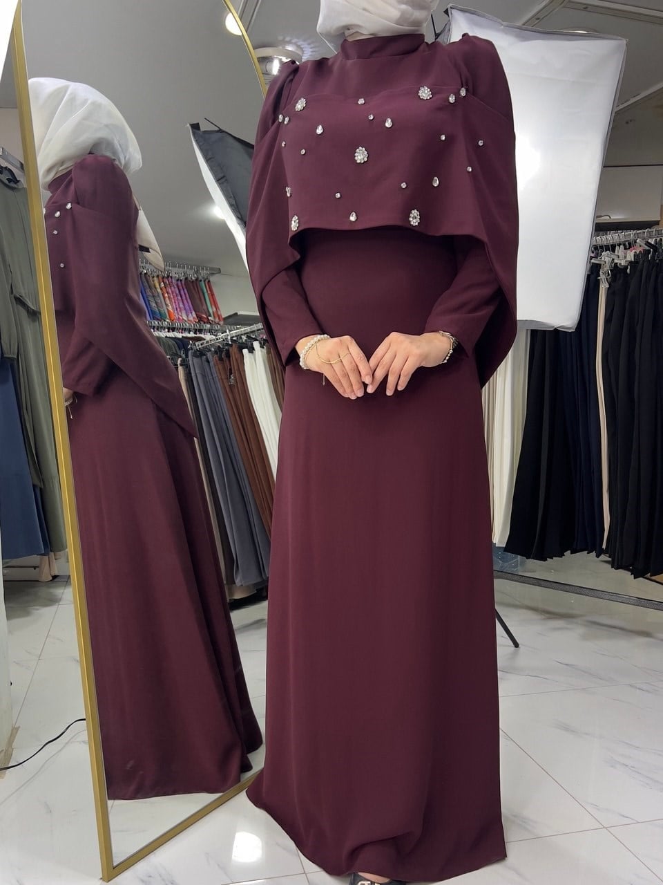4901 Tane Abiye Elbise BORDO