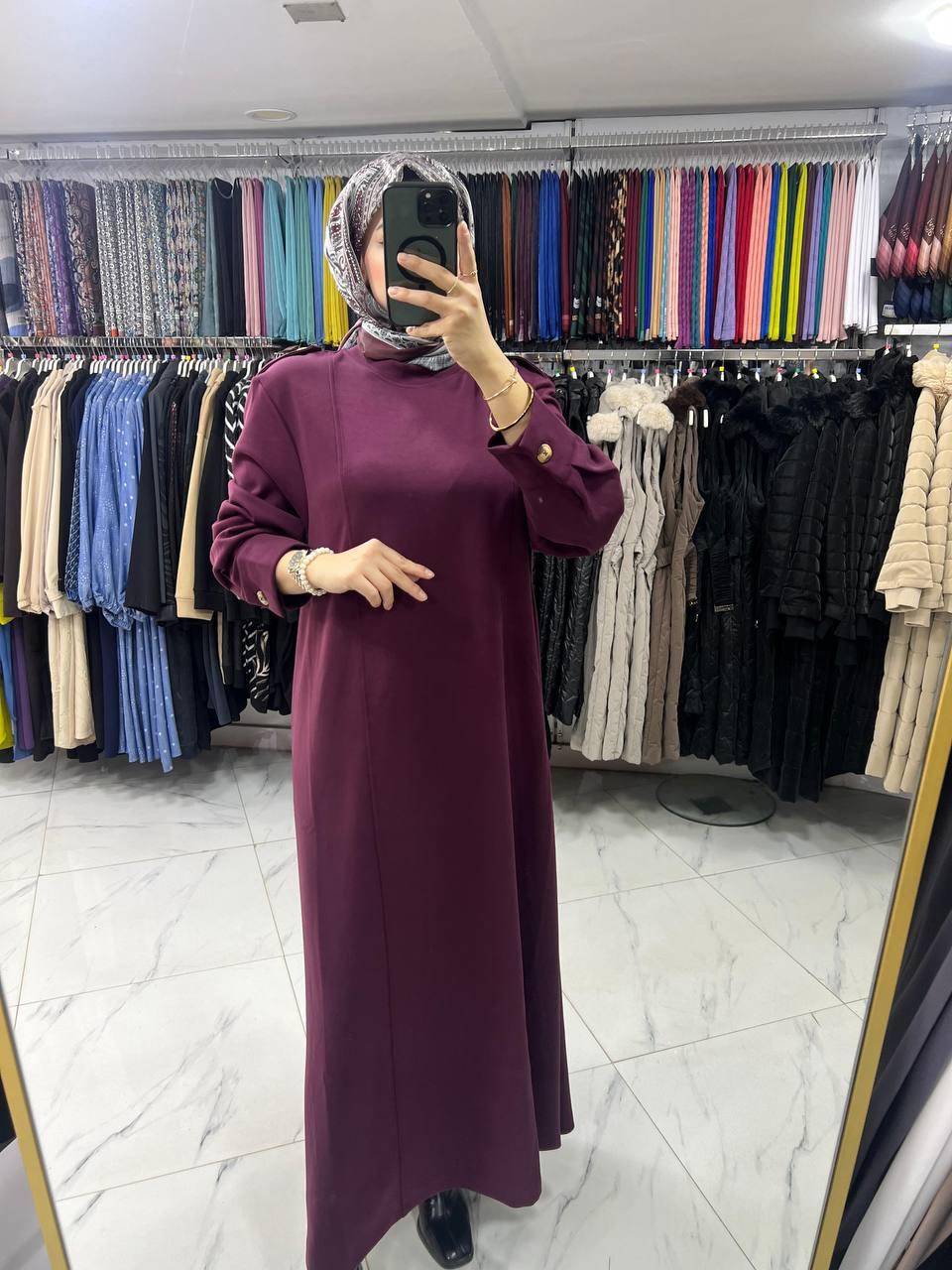 60191 Allday Apoletli Elbise BORDO