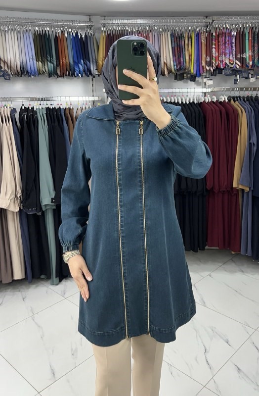 6111  Qeten Giy Çık YEŞİL KOT