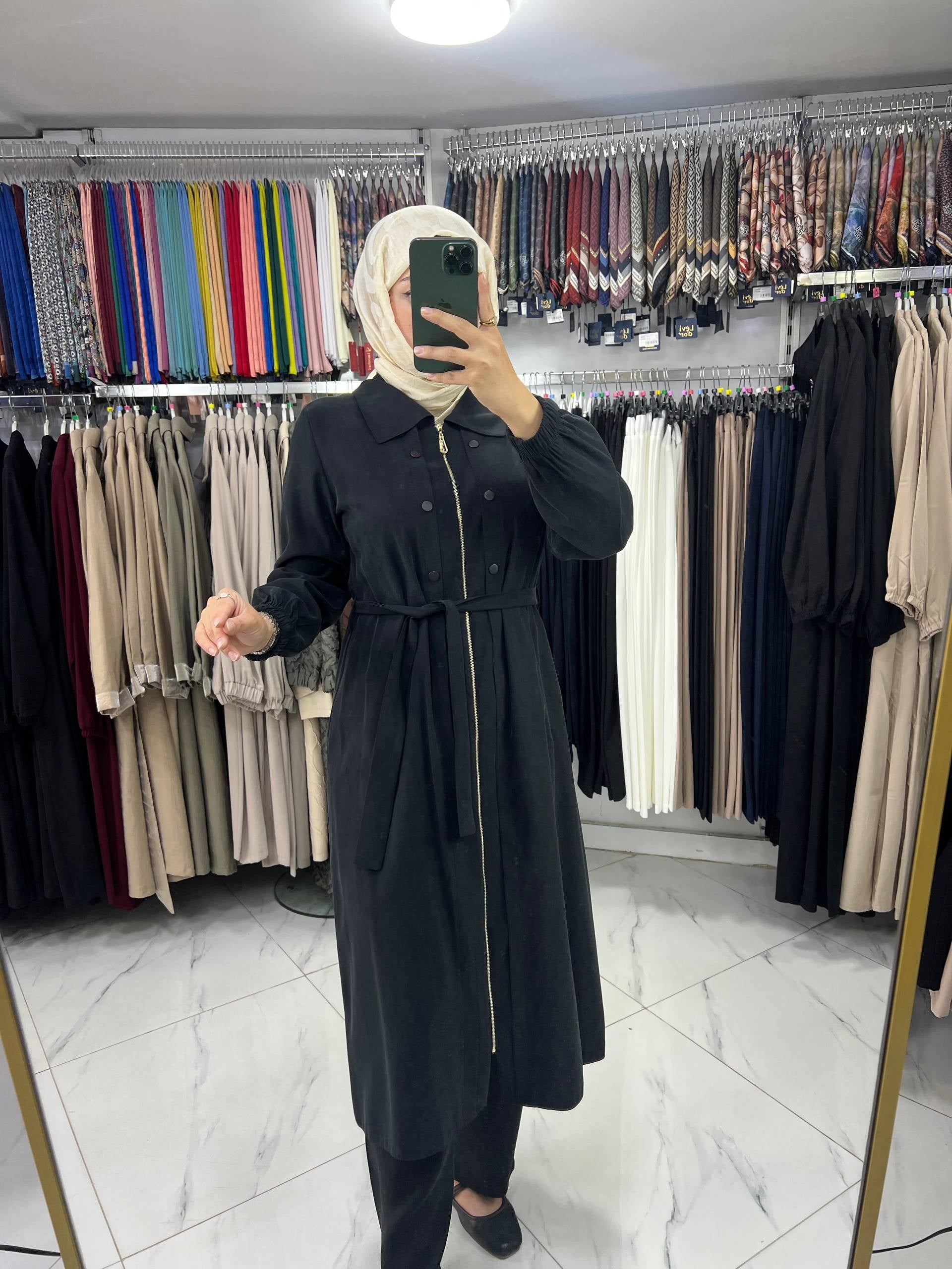 6139 Qeteen Zımba Kuşaklı Giy Çık SİYAH