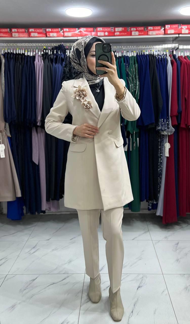 6150 Stilife Blazer Takım BEJ