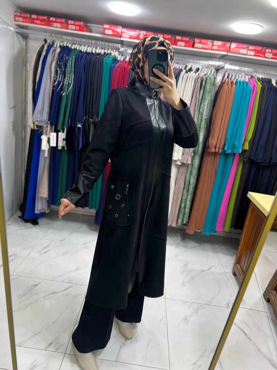 9112 Mısra Süet  GiyÇık SİYAH