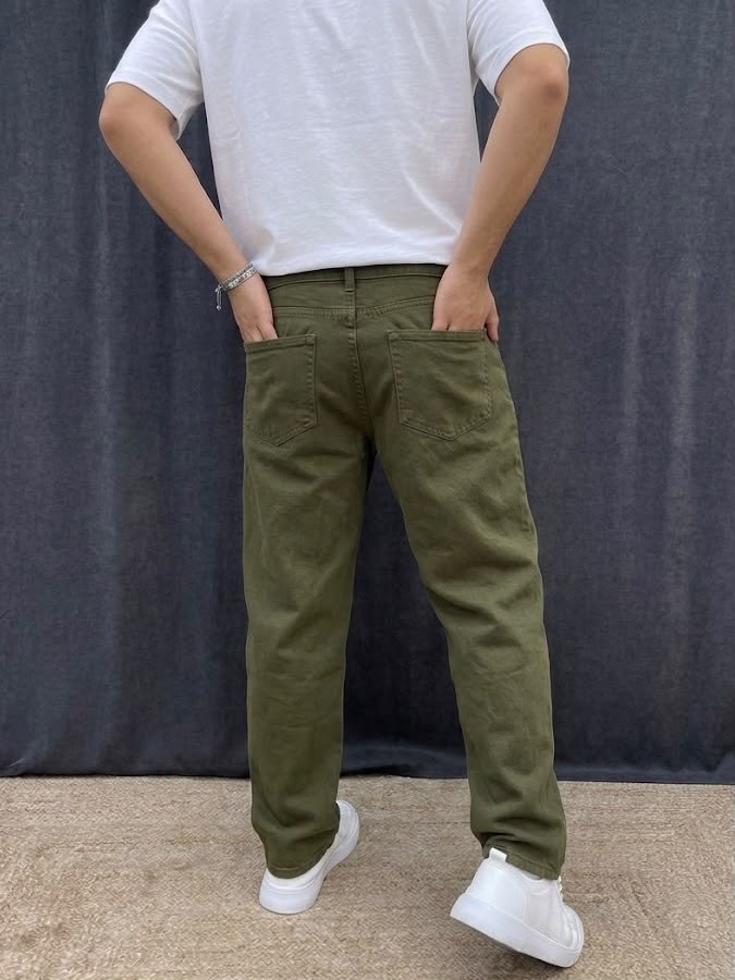 BAGGY YIKAMALI PASTEL PANTOLON HAKİ