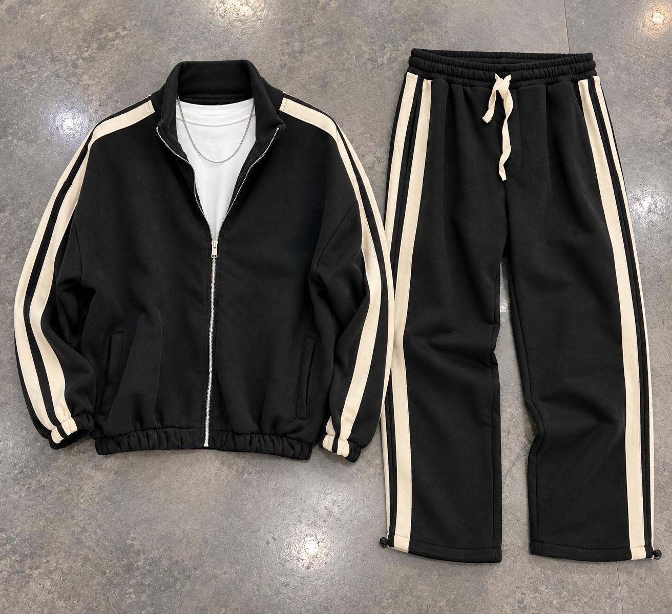 OVERSIZE HASIR ŞERİT SİYAH TAKIM