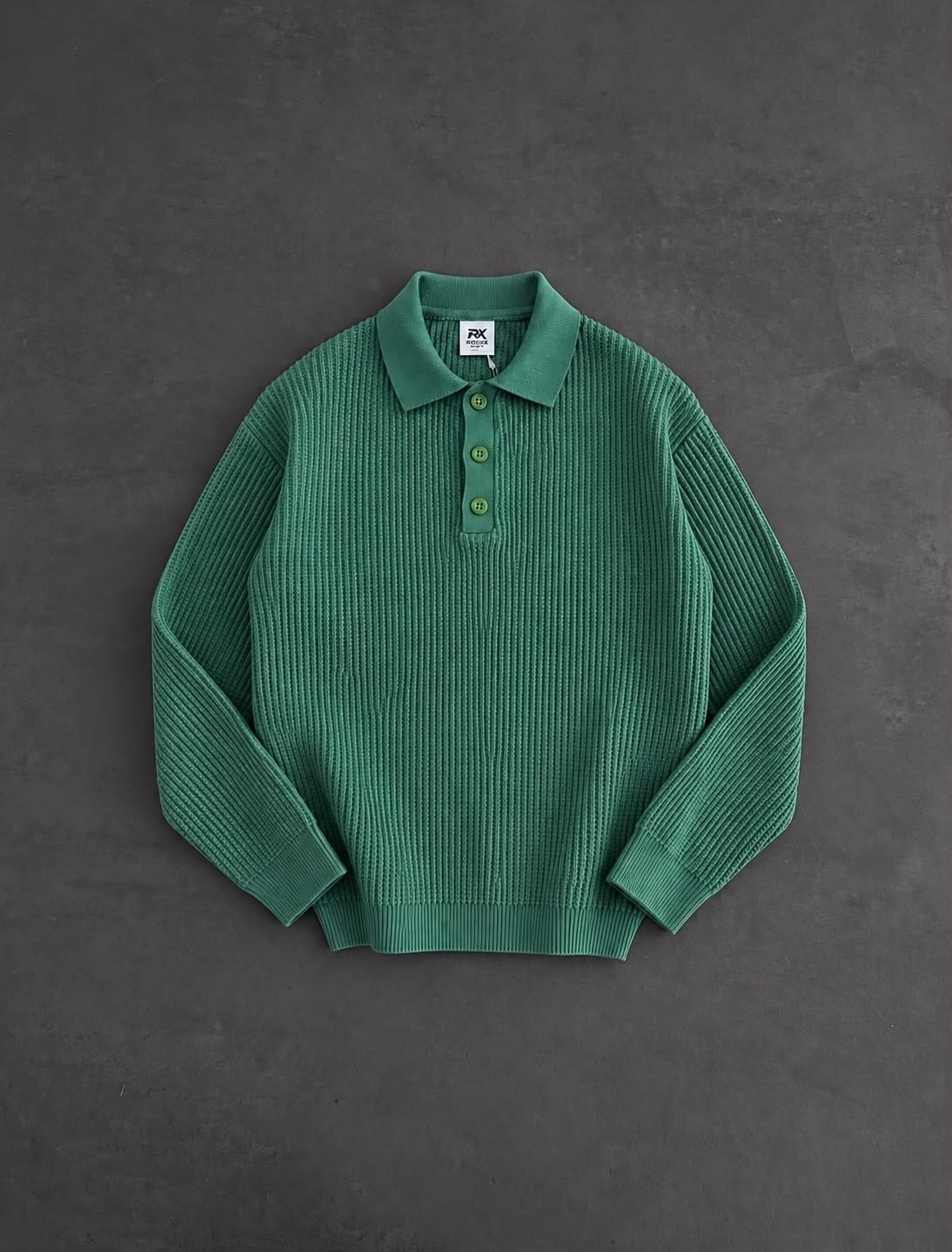 POLO YAKA FUL LİKRALI TRİKO ZÜMRÜT YEŞİLİ