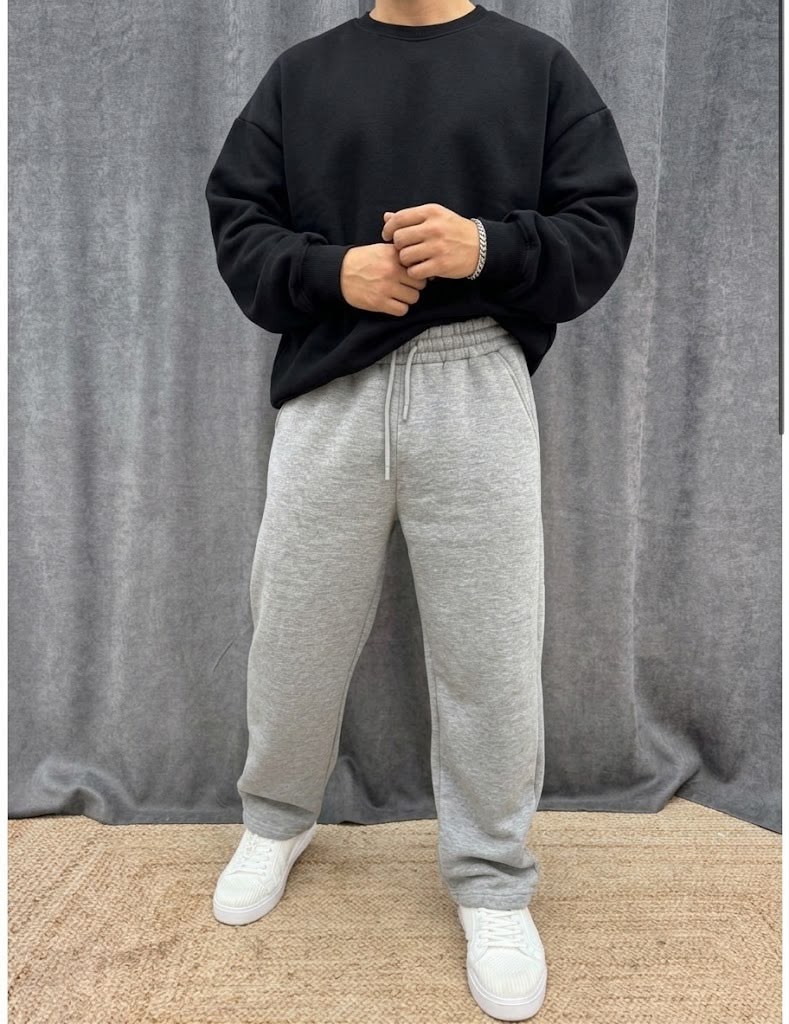 BAGGY 3 İPLİK EŞOFMAN GRİ 
