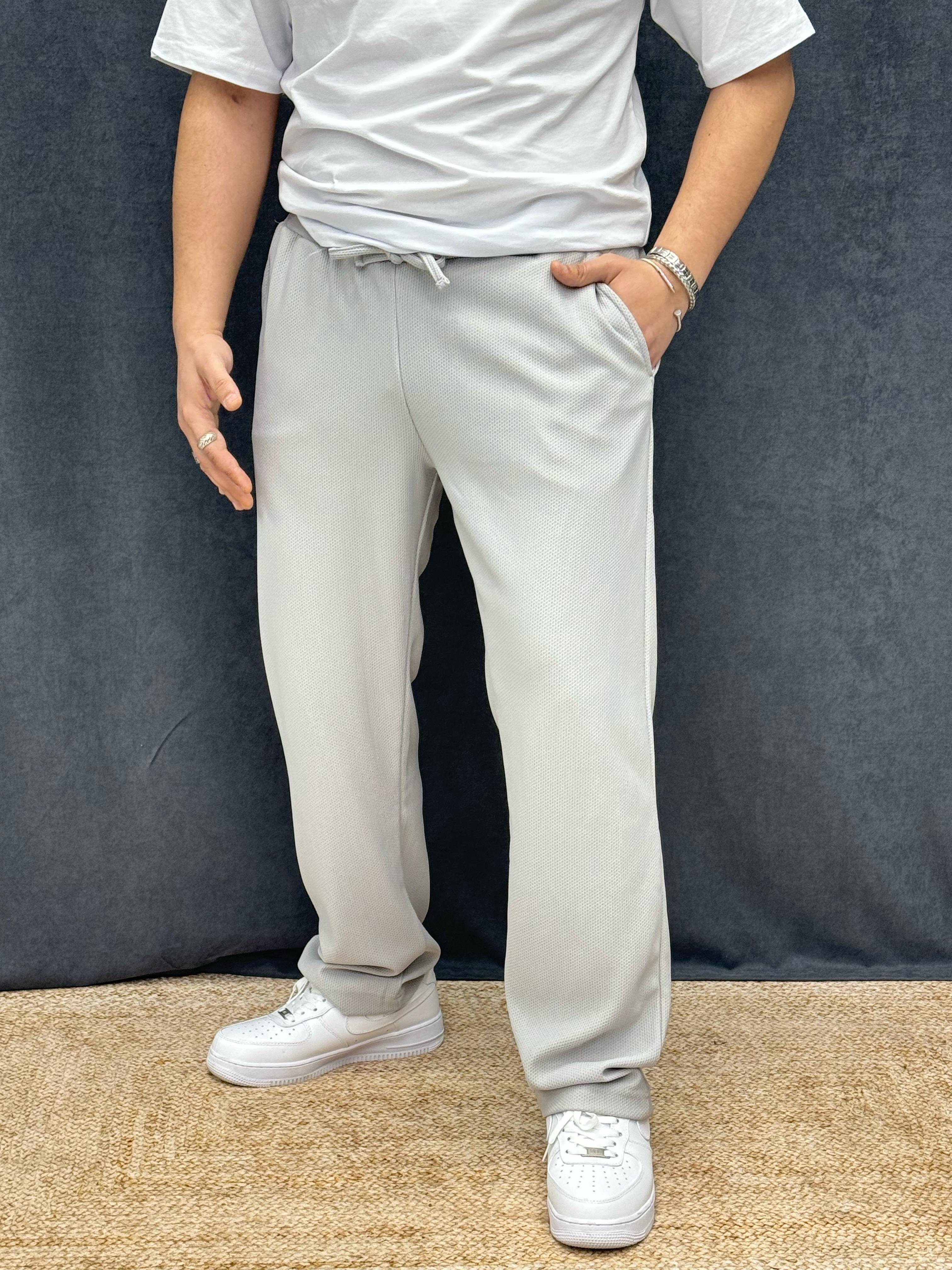 Full Likralı Jogger Baggy Pantolon Gri