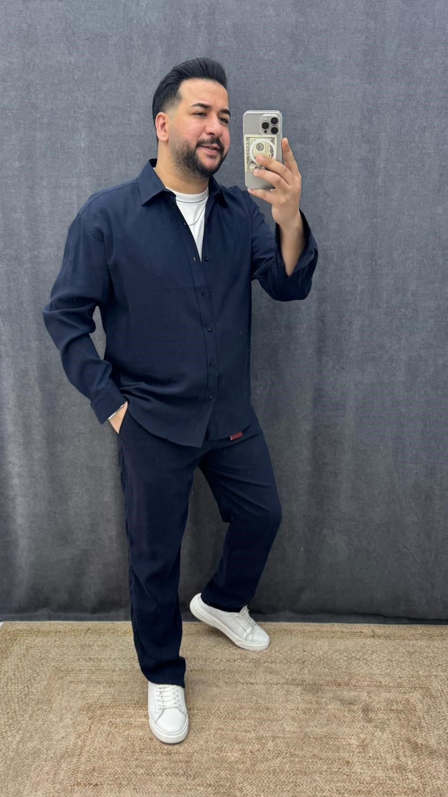 Modal Kumaş Oversize Takım Lacivert