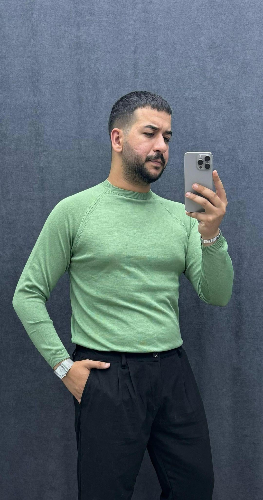 Reglan Kol Triko Yeşil