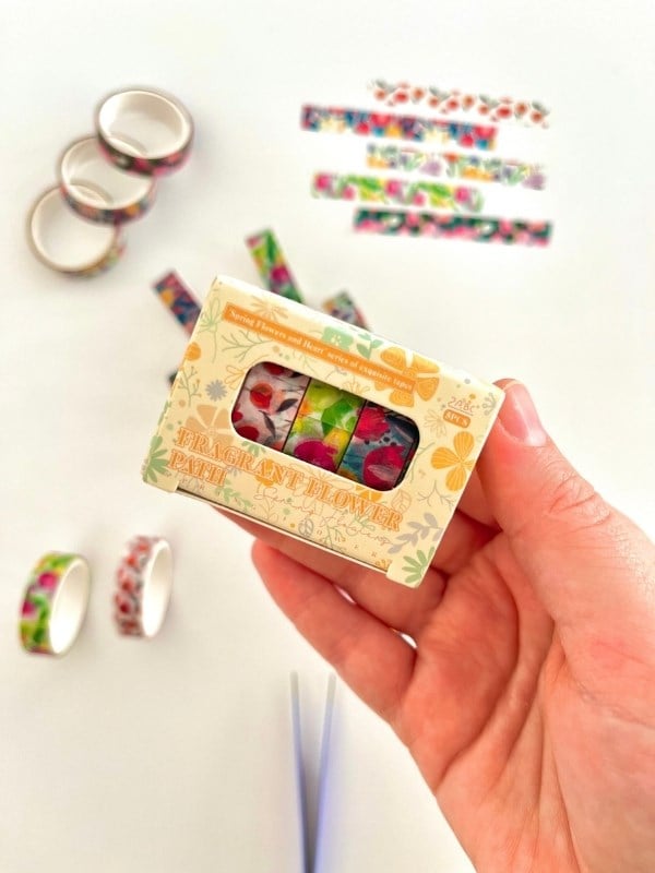 Fragrant Flower Path Bahar Çiçekleri Temalı 5'li Washi Bant Set (5*2m)/Masking Tape/Desenli Bant