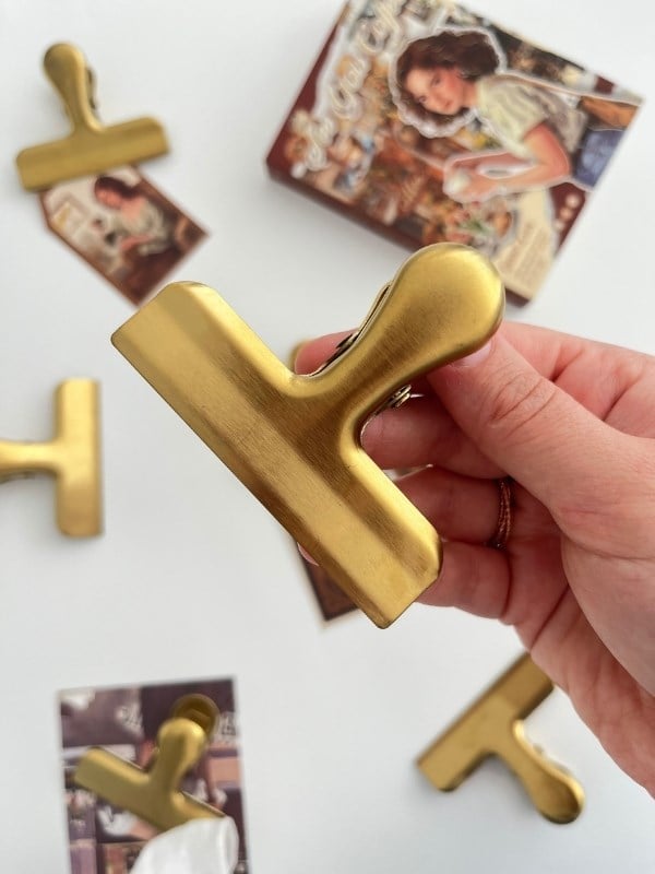 Metal Gold Çok Fonksiyonlu Fotoğraf Klipsi/Fotoğraf Mandalı/Ataş/Kitap Ayracı