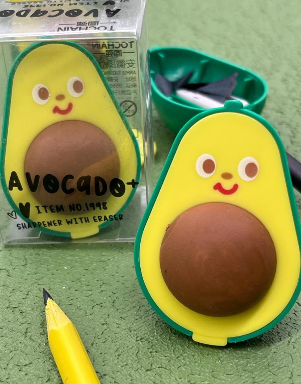 Sevimli Avocado Silgili Kalemtraş / Kalem Açacağı