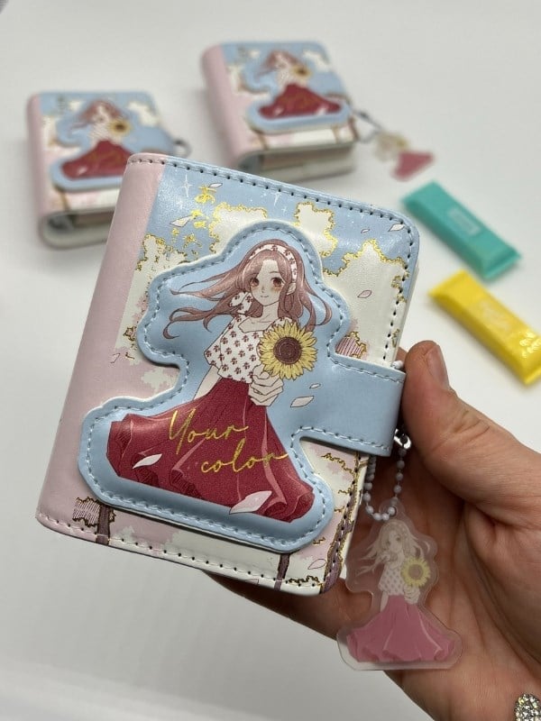 Sunflower Sevimli Kız Temalı Charmlı Mini Planlayıcı Spiralli Defter/80 Yaprak/Mıknatıslı Ajanda