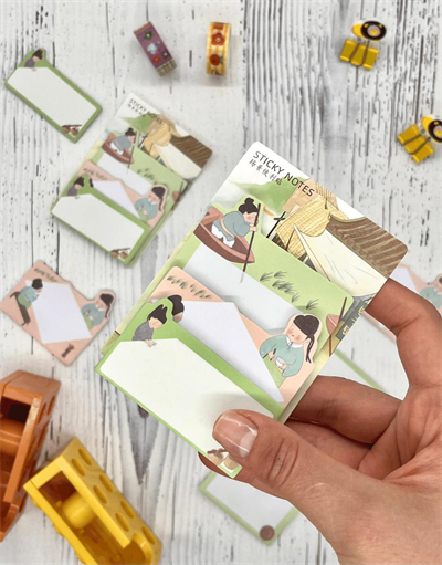 3 Parça Farklı Boyutlarda Yeşil Sticky Note Set / Post-it / Bloknot / Not Kağıdı