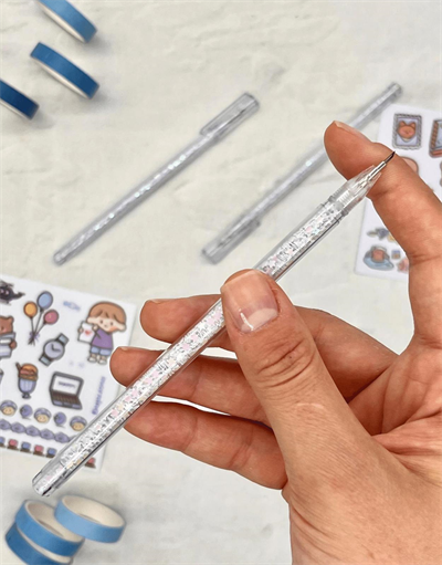 Kalem Görünümlü Beyaz Pullu Çelik Uçlu Maket Bıçağı / Sanat Bıçağı / Bullet Journal