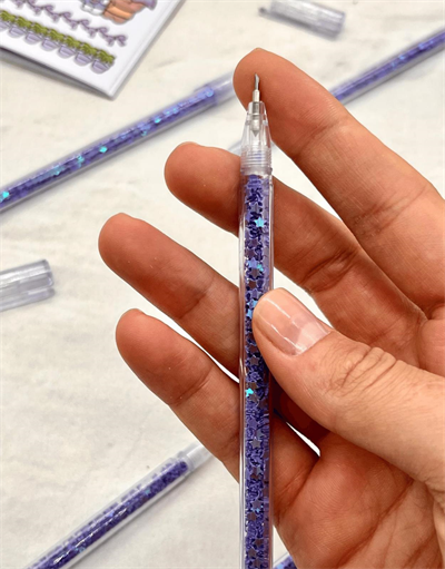 Kalem Görünümlü Mor Pullu Çelik Uçlu Maket Bıçağı / Sanat Bıçağı / Bullet Journal