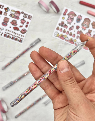 Kalem Görünümlü Renkli Pullu Çelik Uçlu Maket Bıçağı / Sanat Bıçağı / Bullet Journal
